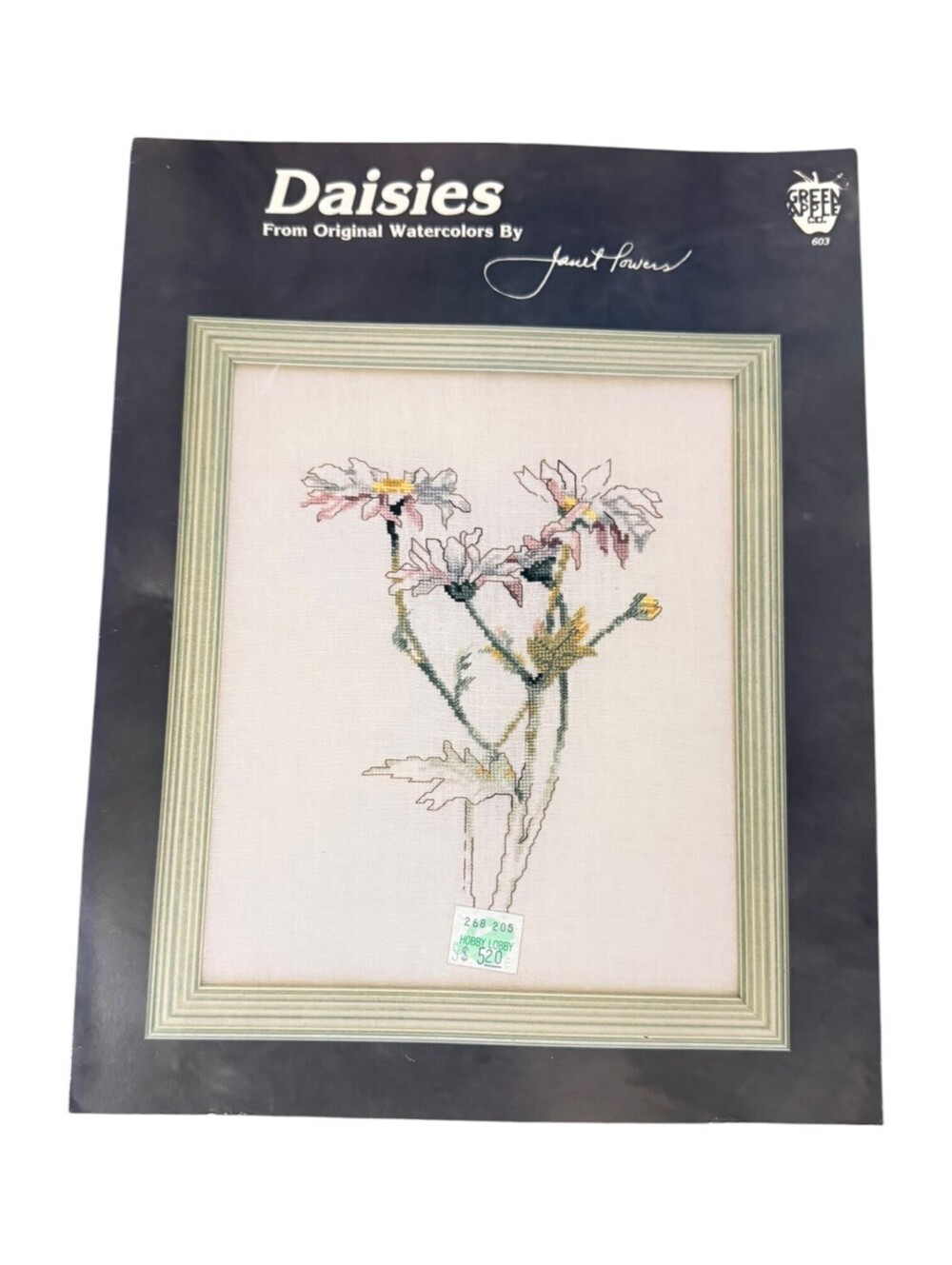 Daisies Cross Stitch Pattern from Original Watercolors by Janet Powers